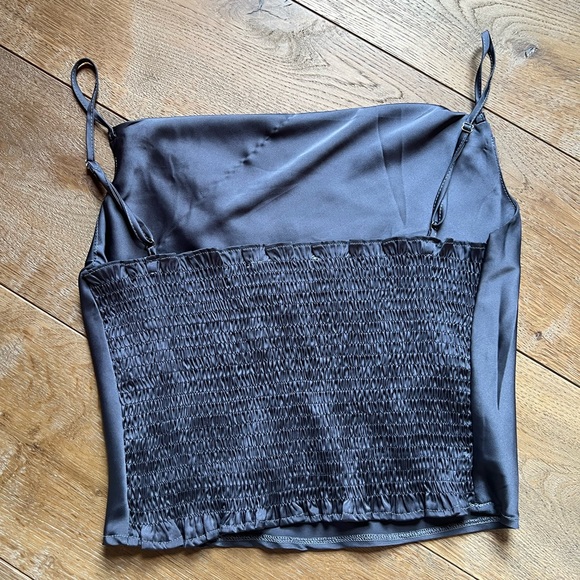 Indigo Cowl Neck Shirt (size small) - Picture 3 of 3